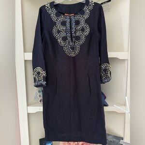Tory bunch headed linen tunic dress